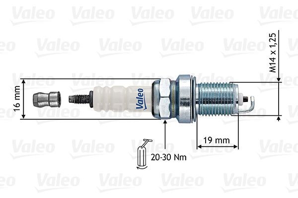 VALEO 246872: Bougie Sleutelwijdte: 16 mm