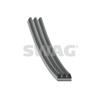 SWAG 10 92 8754: Cinghia servizi 855mm, N° di nervature: 3