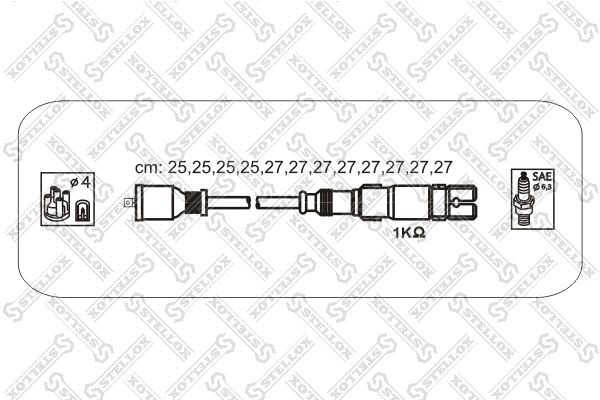 STELLOX 10-38436-SX: Kit cavi candele Silicone