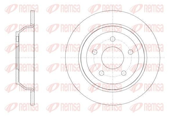 REMSA 62538.00: Disco de freno Eje trasero, Ø: 271mm, macizo, Ø: 271mm