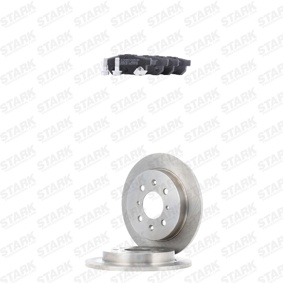 STARK SKBK-10991893: Kit de discos de freno y pastillas Eje trasero, Ø: 239,0mm, macizo