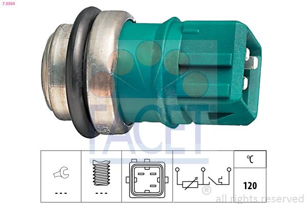 FACET 7.3550: Temperatuursensor Made in Italy - OE Equivalent