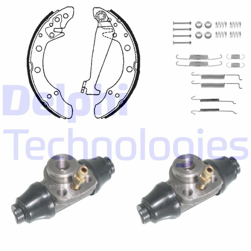 DELPHI KP851: Kit frenos, disco de tambor con cilindro de freno de rueda, con accesorios