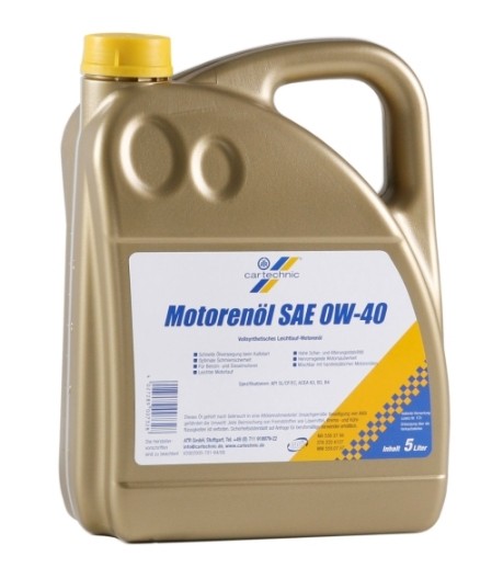CARTECHNIC 40 27289 00558 4: Variklio alyva 5l, 0W-40