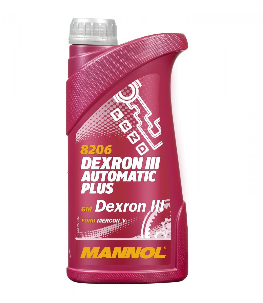 MANNOL MN8206-1: Alyva, automatinė pavarų dėžė 1l, ATF III Dexron III, Automatic Plus