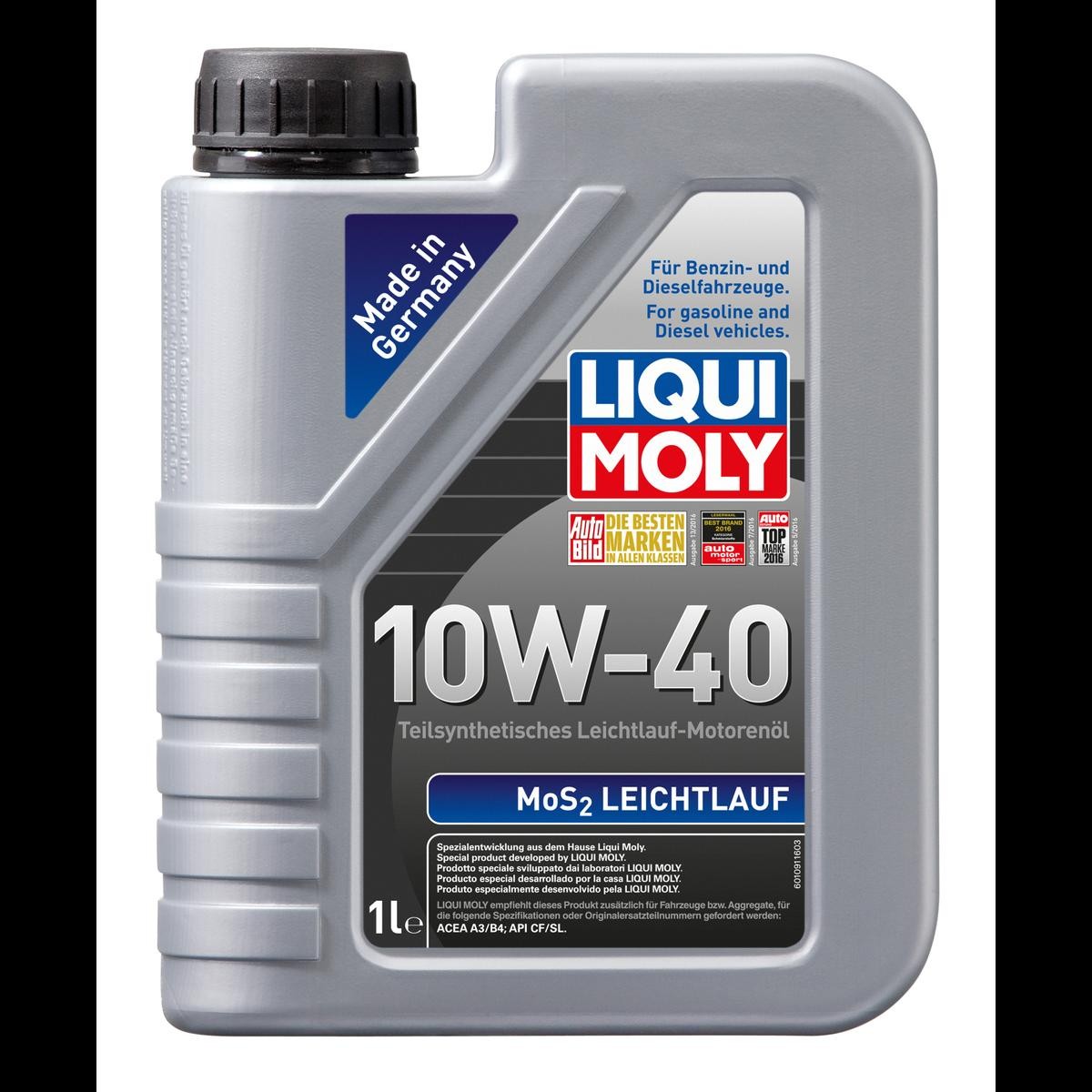 LIQUI MOLY 1091: Olio motore 1l, 10W-40 МoS2, Leichtlauf