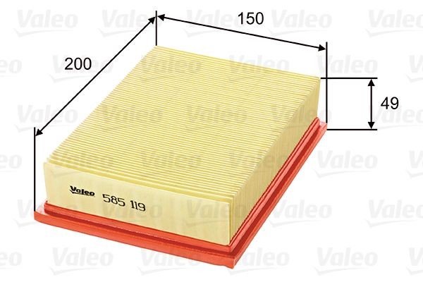 VALEO 585119: Ilmansuodatin
