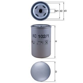 pedido KC 102/1 Filtro de combustível MAHLE ORIGINAL online