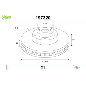Disco de travão D1034 (Número de furos de fixação: 2 | N.º de furos da jante: 5) compre barato