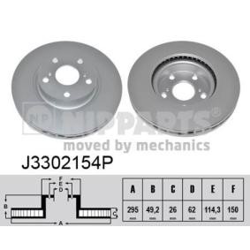Disco de travão J3302154P (Diâmetro de centragem [mm]: 62 | Diâmetro do cubo [mm]: 141) compre barato