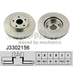 Disco de travão J3302156 (Diâmetro de centragem [mm]: 62 | Diâmetro do cubo [mm]: 151) compre barato