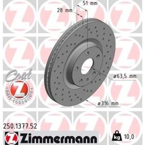 pedido 250.1377.52 Disco de travão ZIMMERMANN online